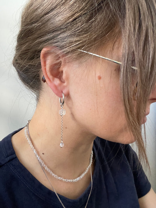 Crystal Drop Earrings, ice cubes