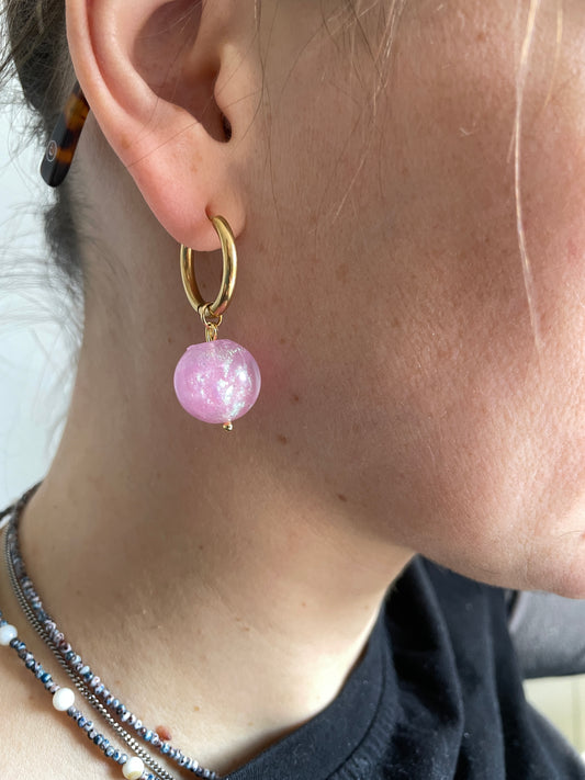 Cotton Candy Pink Earrings ed2
