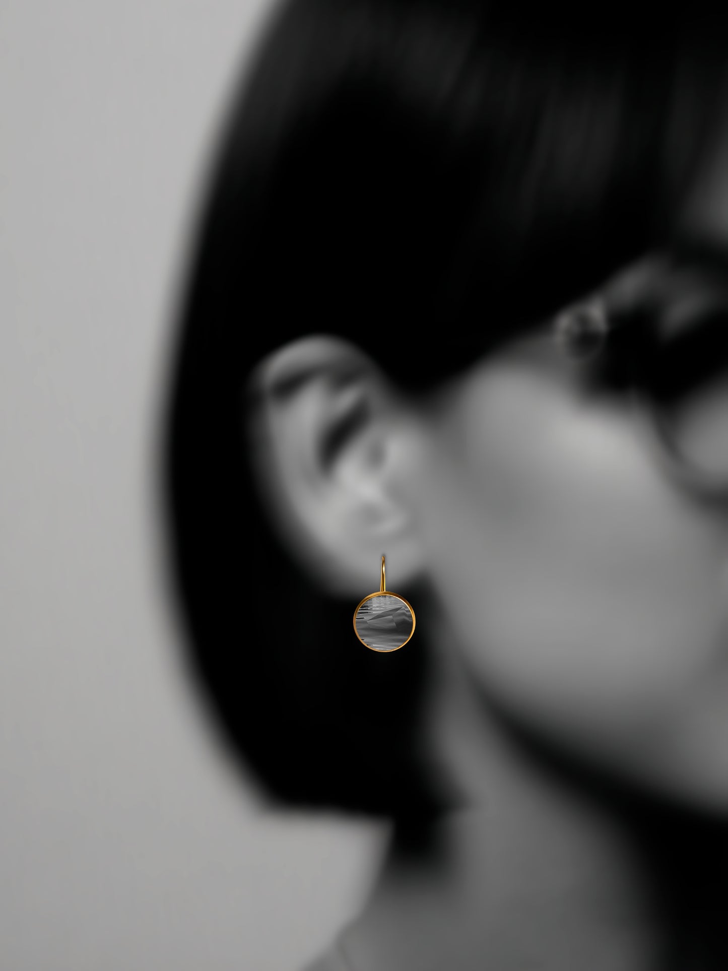 “Floating” earrings