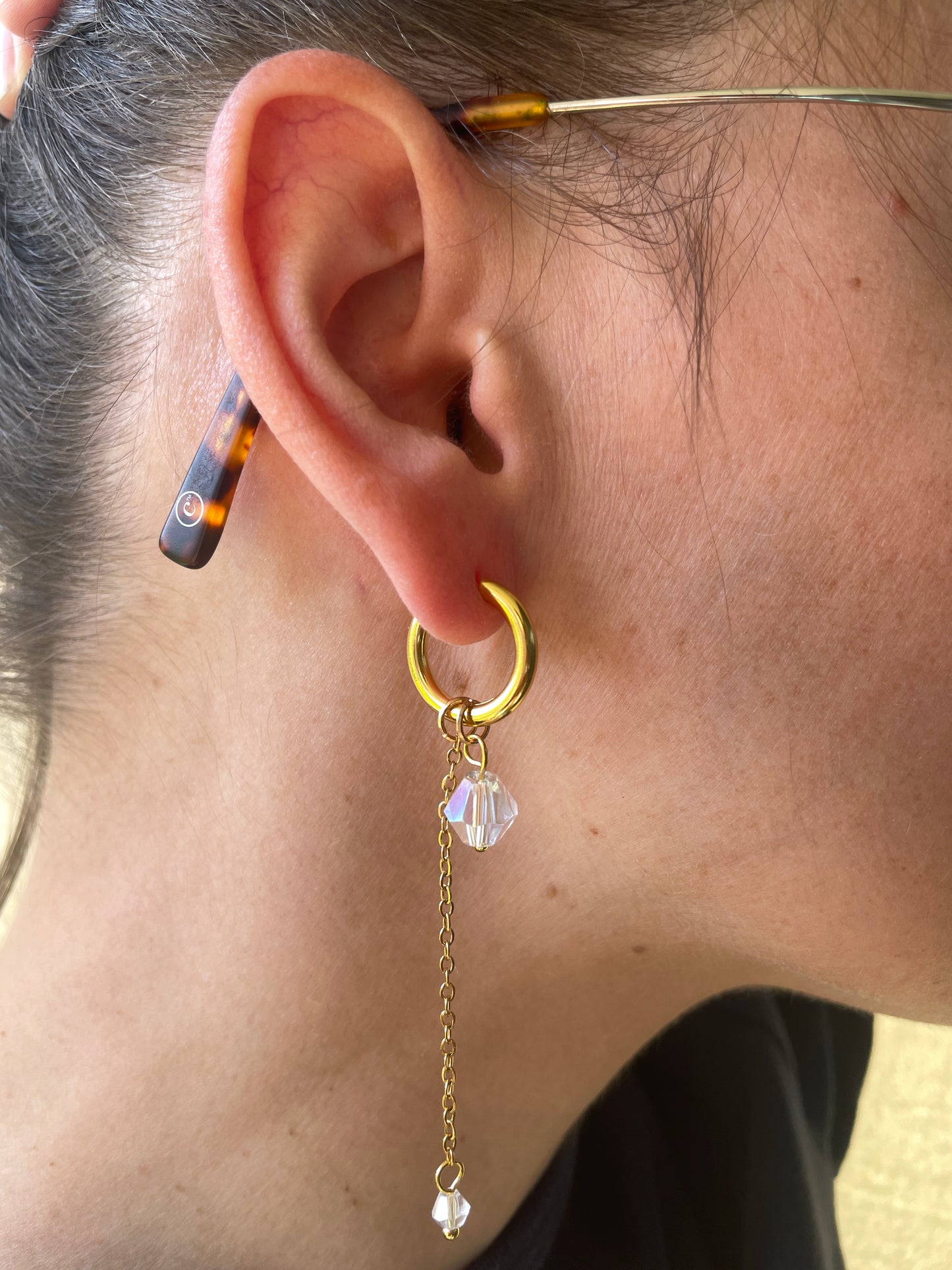 Crystal Drop Earrings, diamond