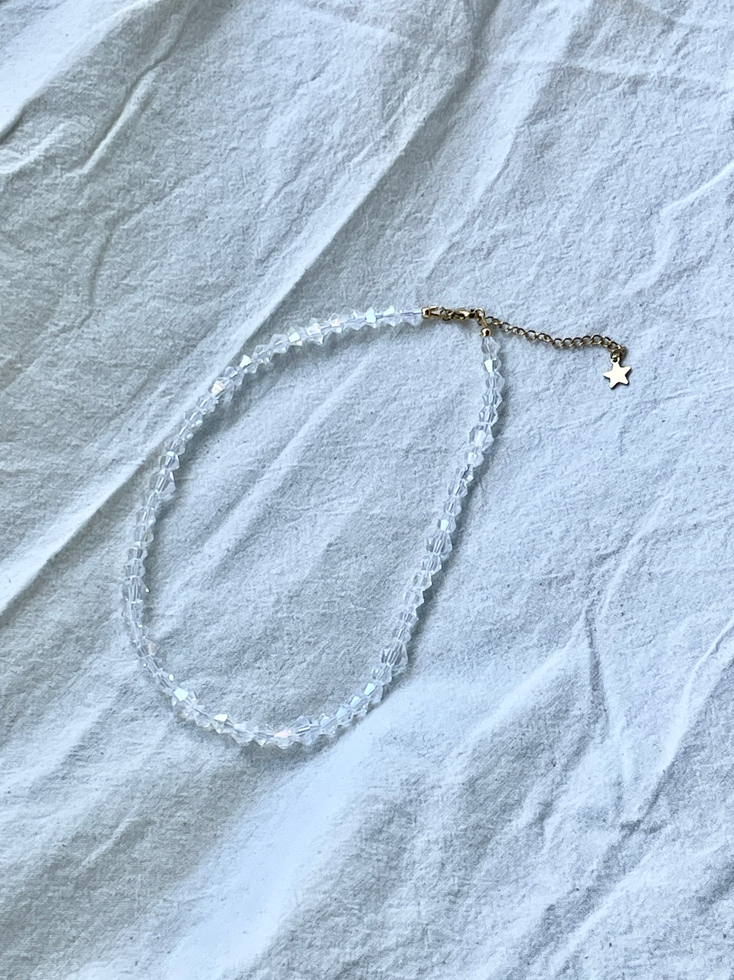 Crystal choker, diamond beads pattern