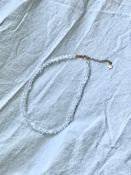 Crystal choker, diamond beads pattern