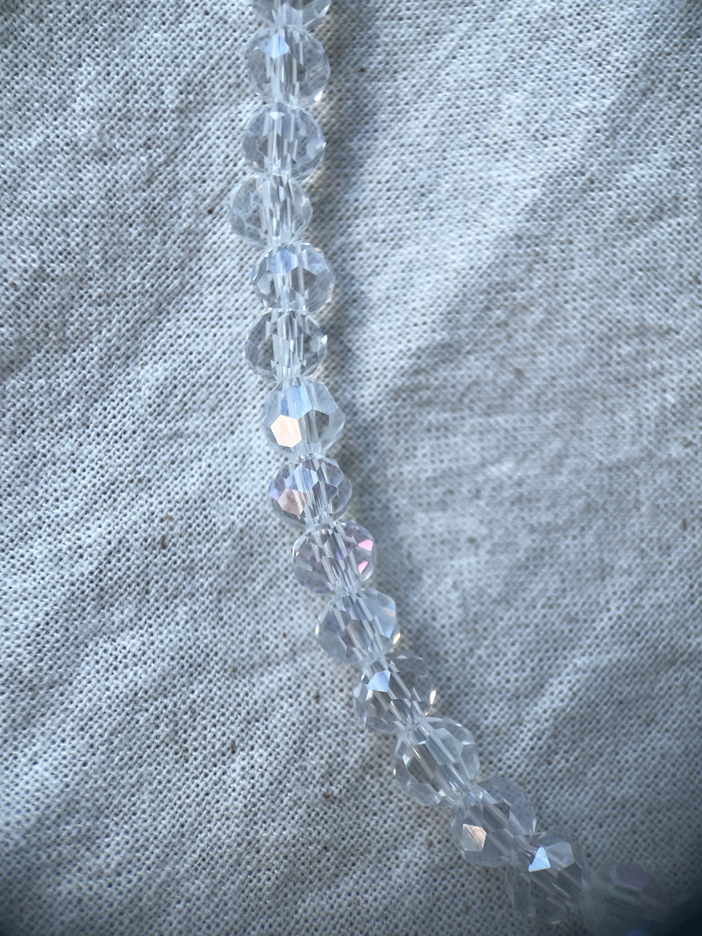 Crystal choker, round beads