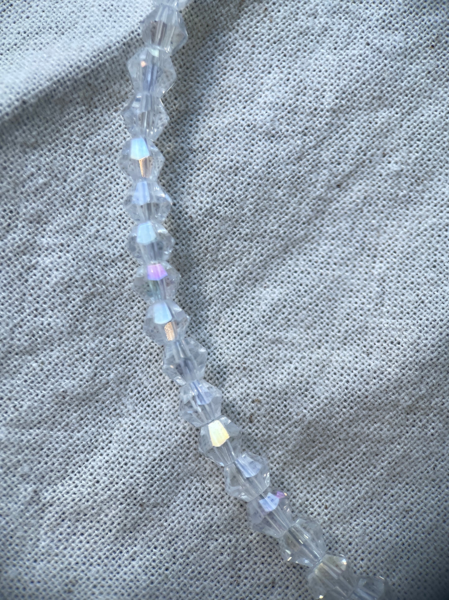 Crystal choker, diamond beads