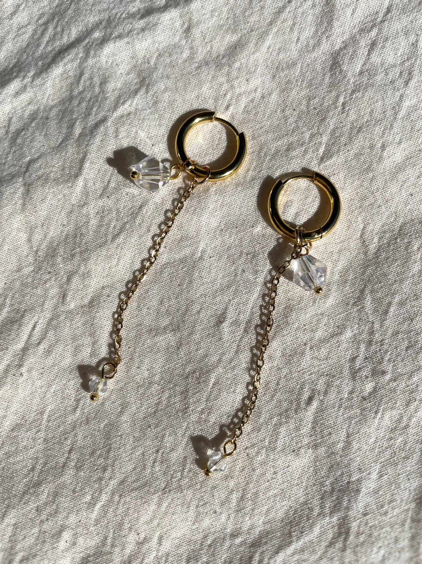 Crystal Drop Earrings, diamond