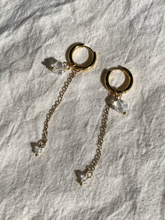 Crystal Drop Earrings, diamond