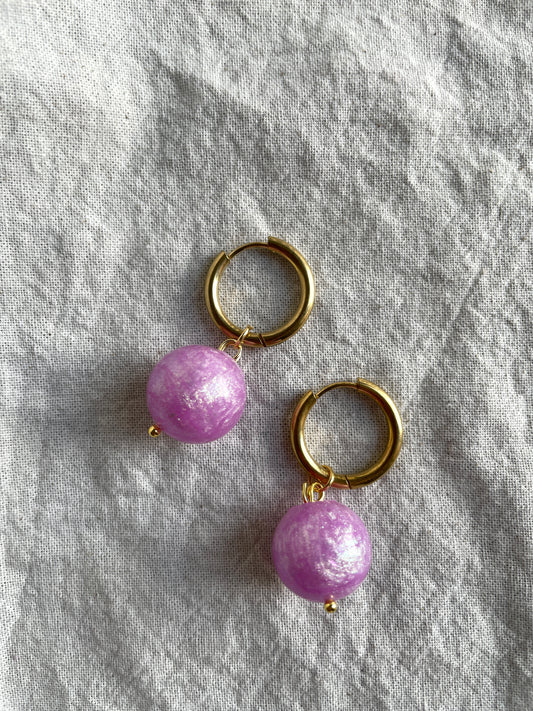 Cotton Candy Pink Earrings ed1