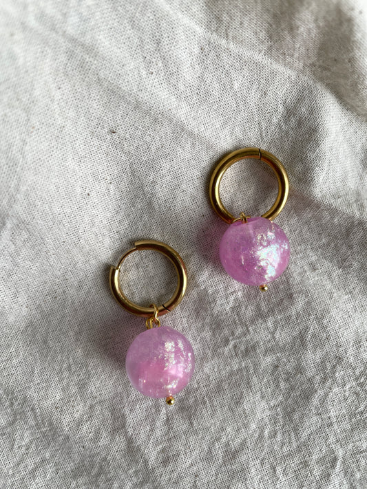 Cotton Candy Pink Earrings ed2