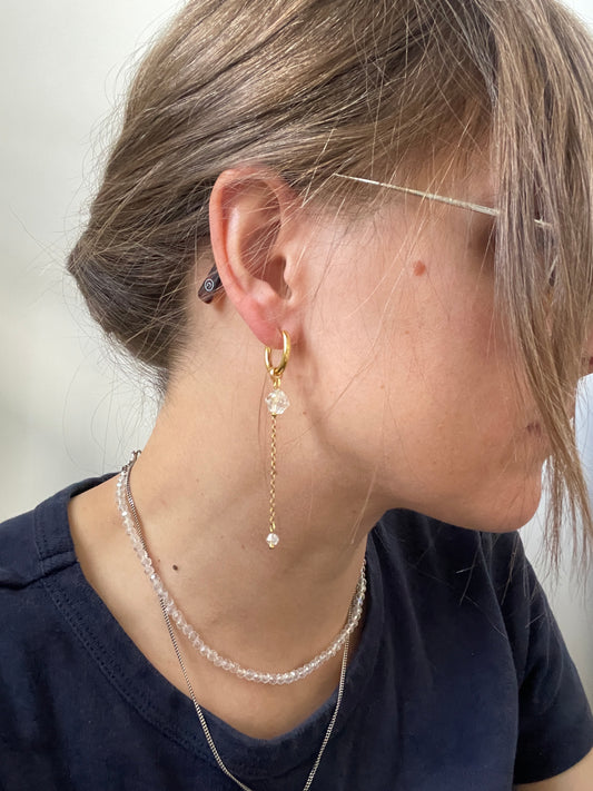 Crystal Drop Earrings, diamond