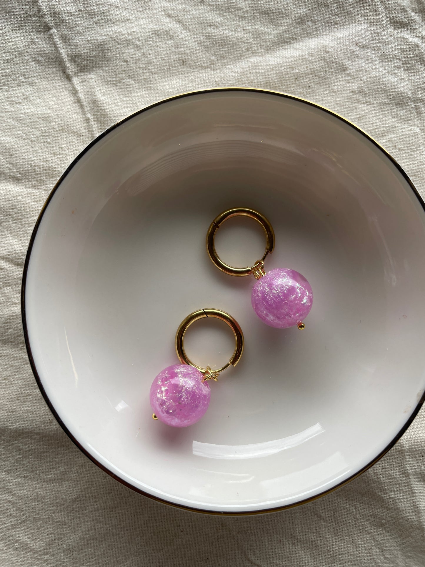 Cotton Candy Pink Earrings ed1