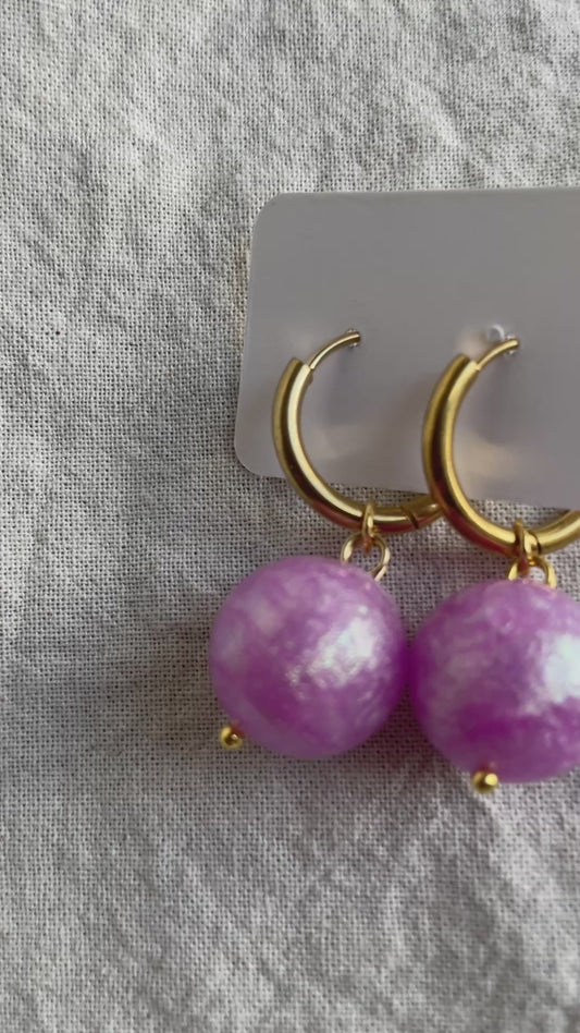 Cotton Candy Pink Earrings ed1